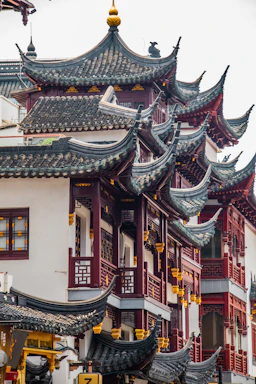 a building with a lot of windows and roof tops