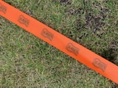 Image highlighting custom printed tape with branding.