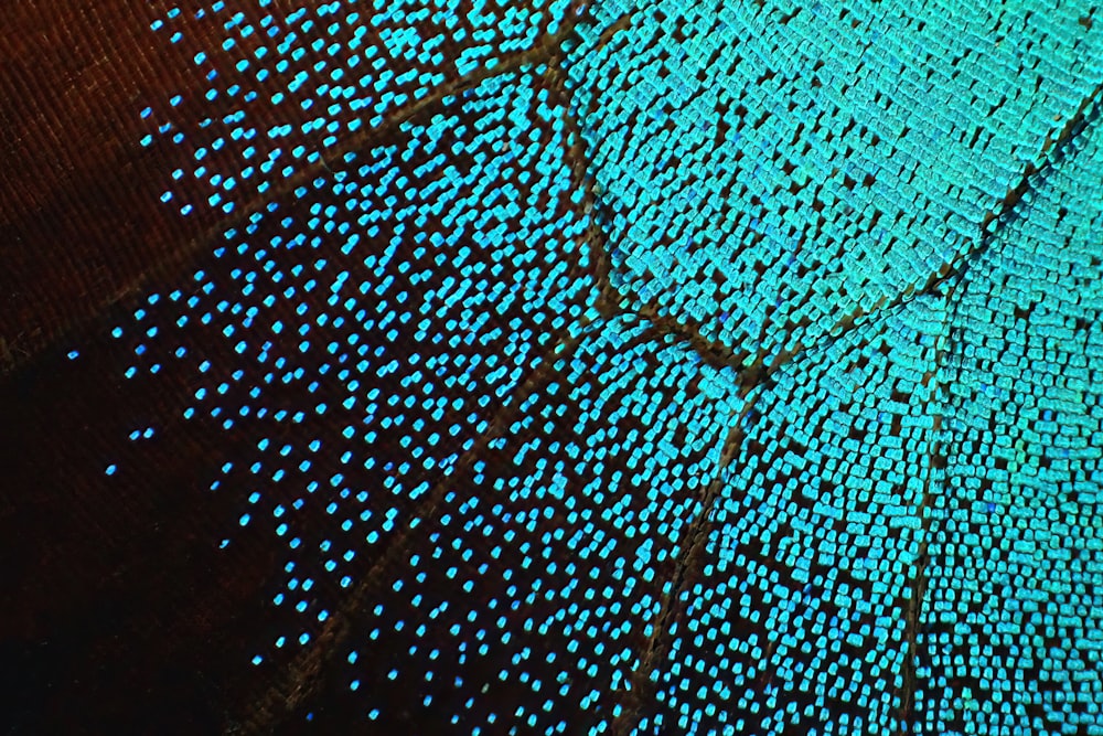 a close up of a cell phone with blue dots on it