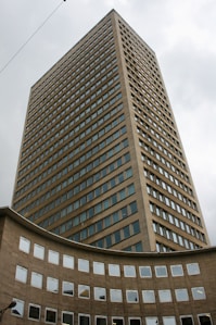 a very tall building with lots of windows