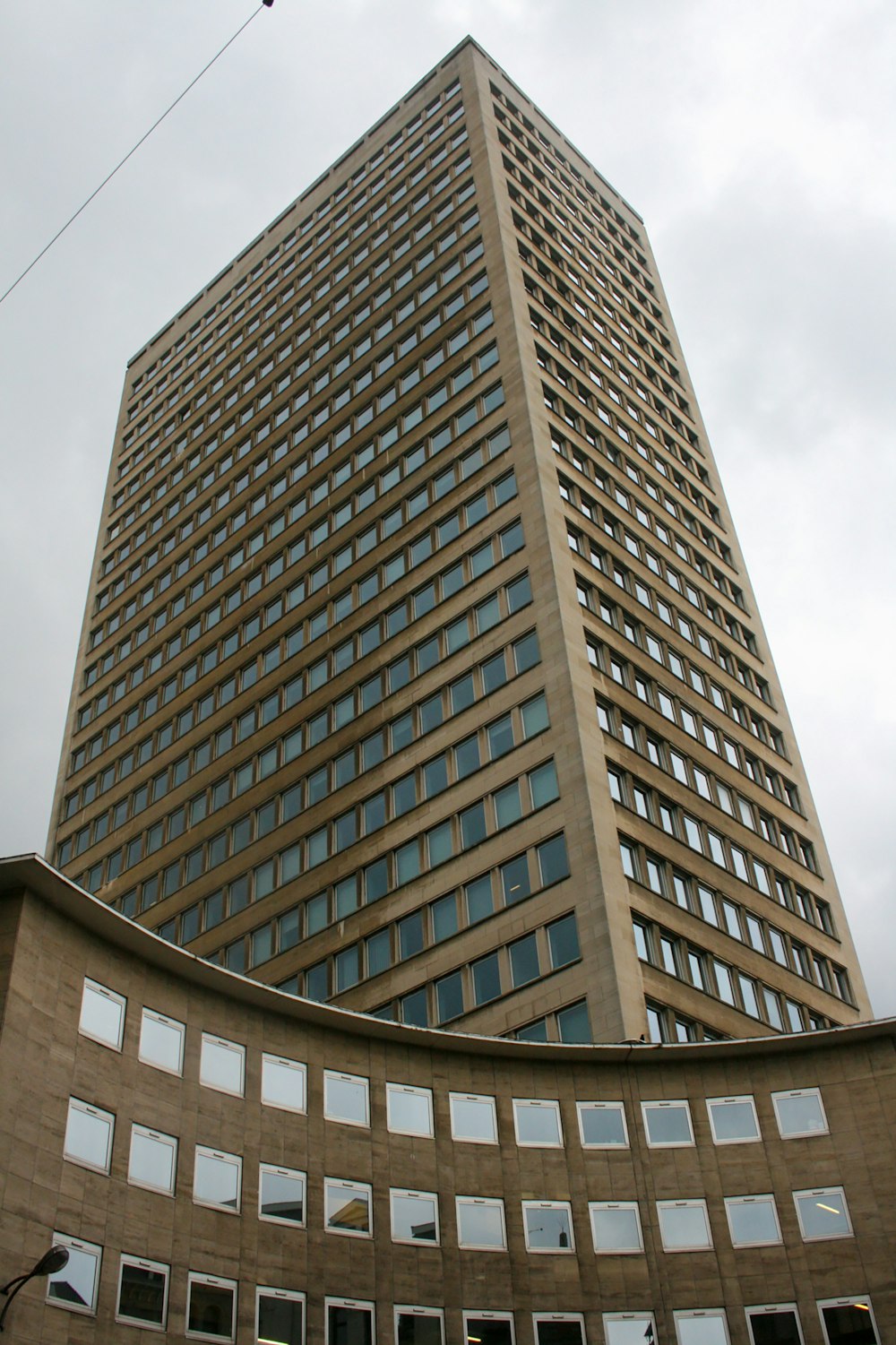 a very tall building with lots of windows