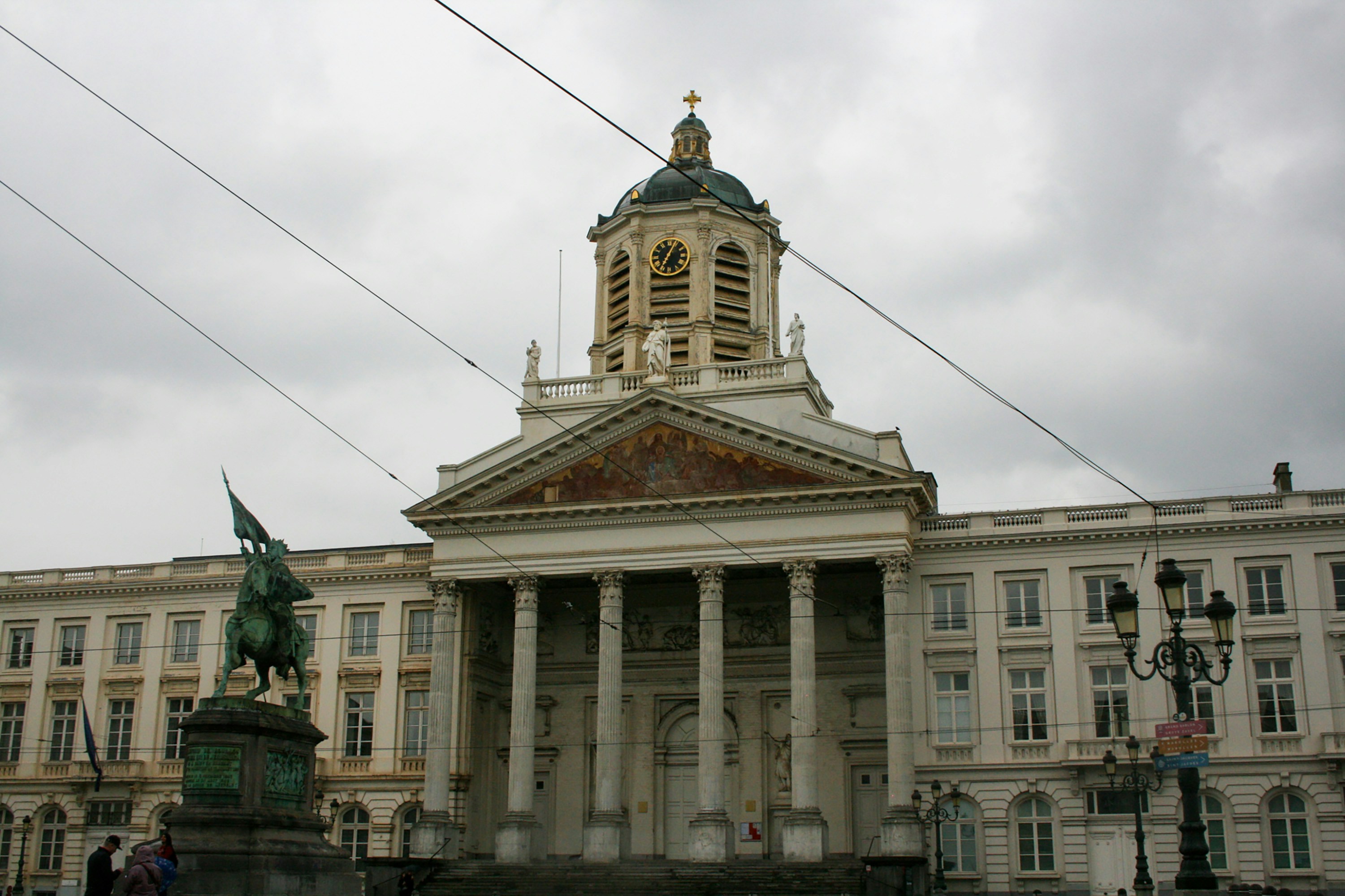 a large building with a clock tower on top of it
