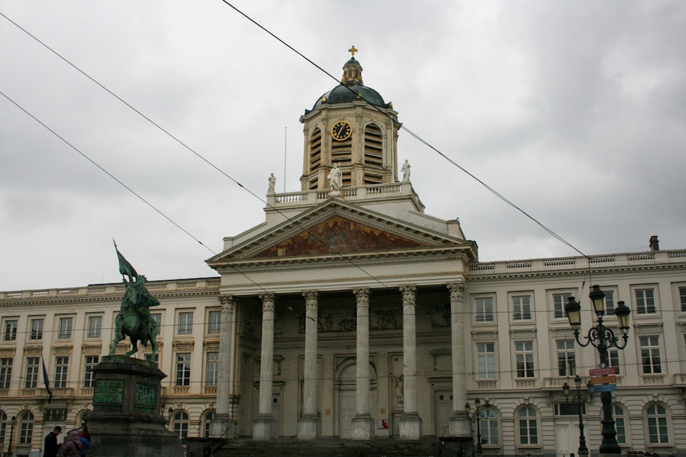 a large building with a clock tower on top of it