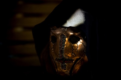 A dark and eerie image of a demon.