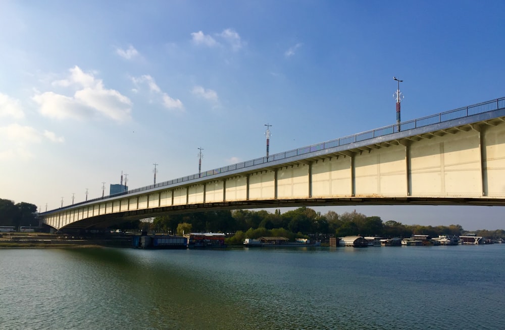 a bridge spanning over a body of water