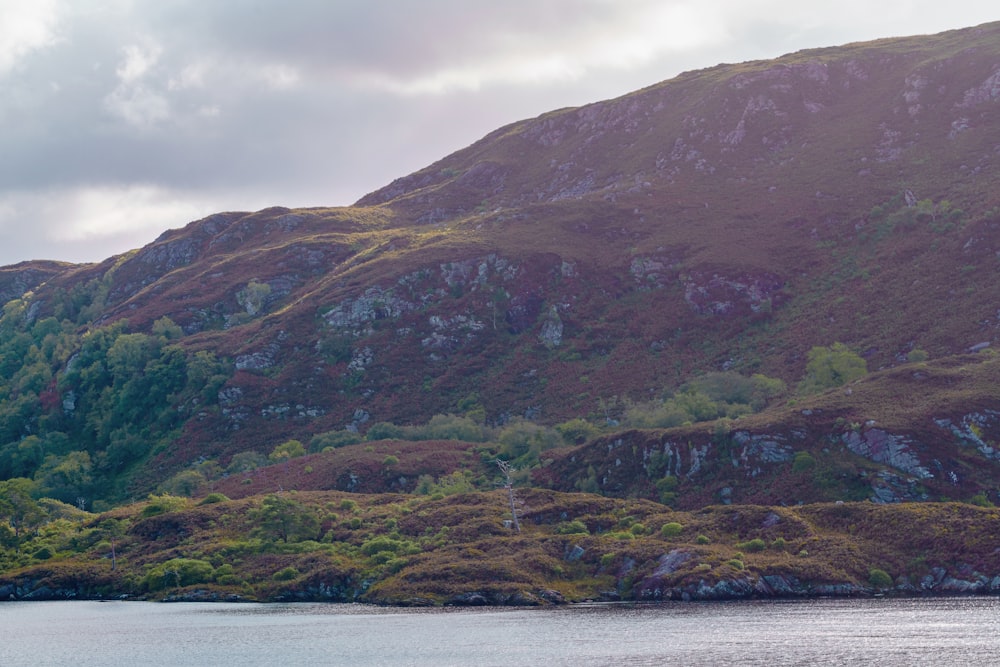 a large body of water surrounded by mountains