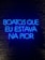 A neon sign displaying a phrase in Portuguese, illuminated in bright blue against a dark brick wall.