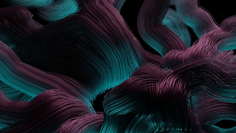 A colorful digital painting merging human brushstrokes with AI-generated patterns.