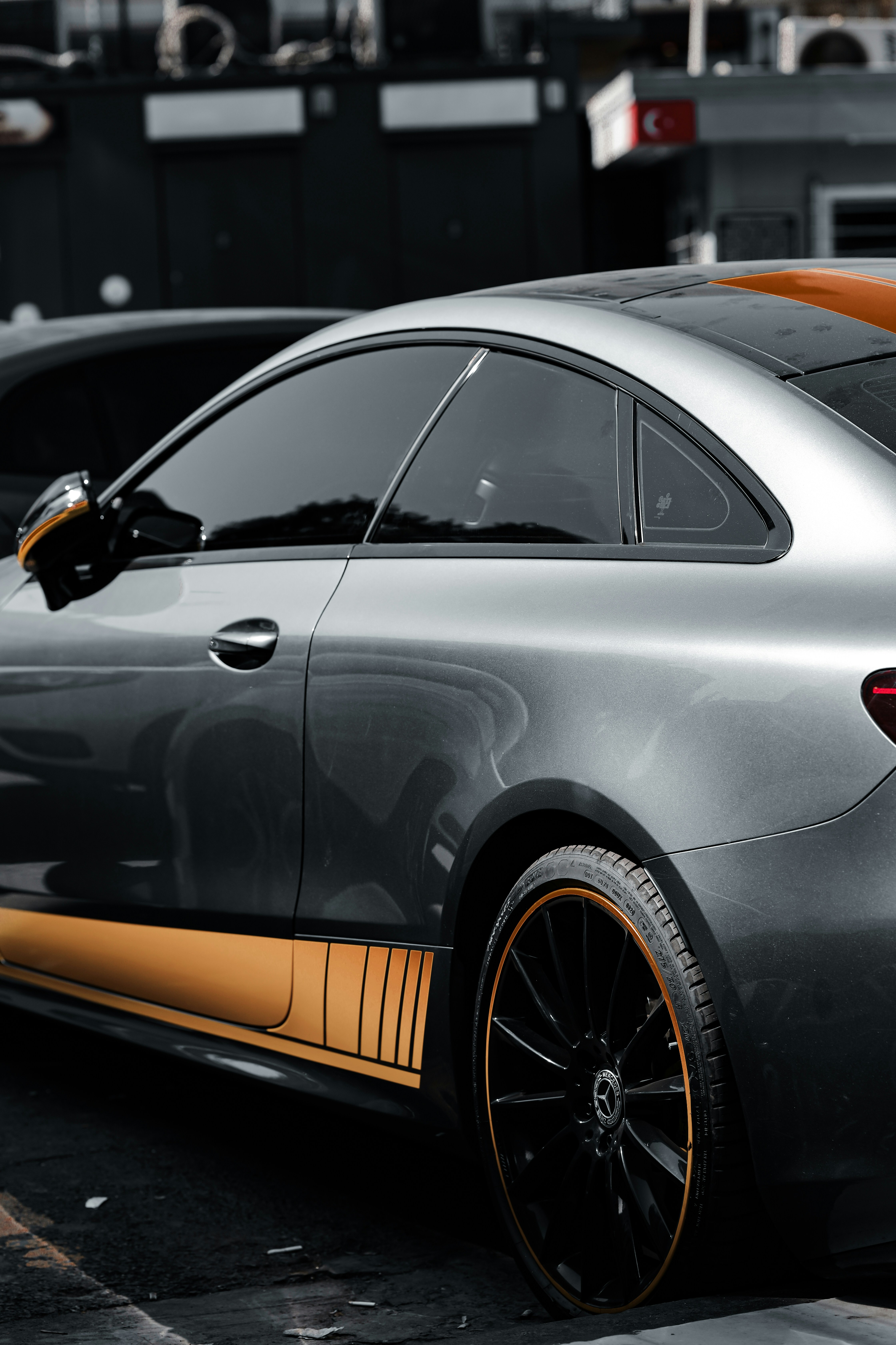 a car parked on the side of the road