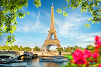 the eiffel tower towering over the city of paris
