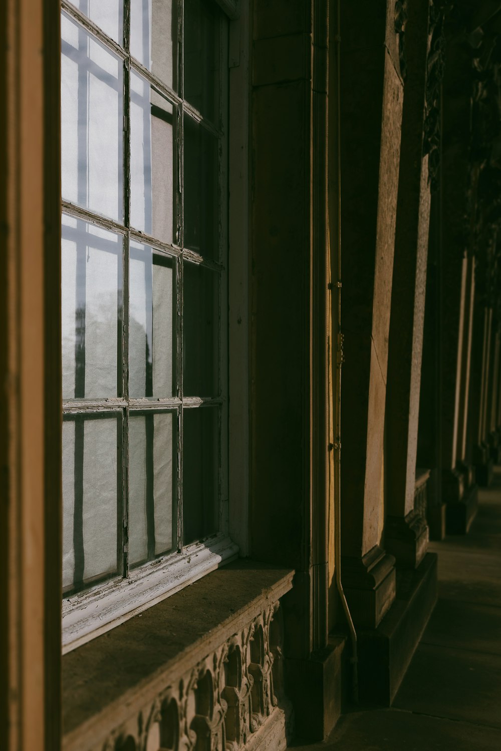 a close up of a window on a building