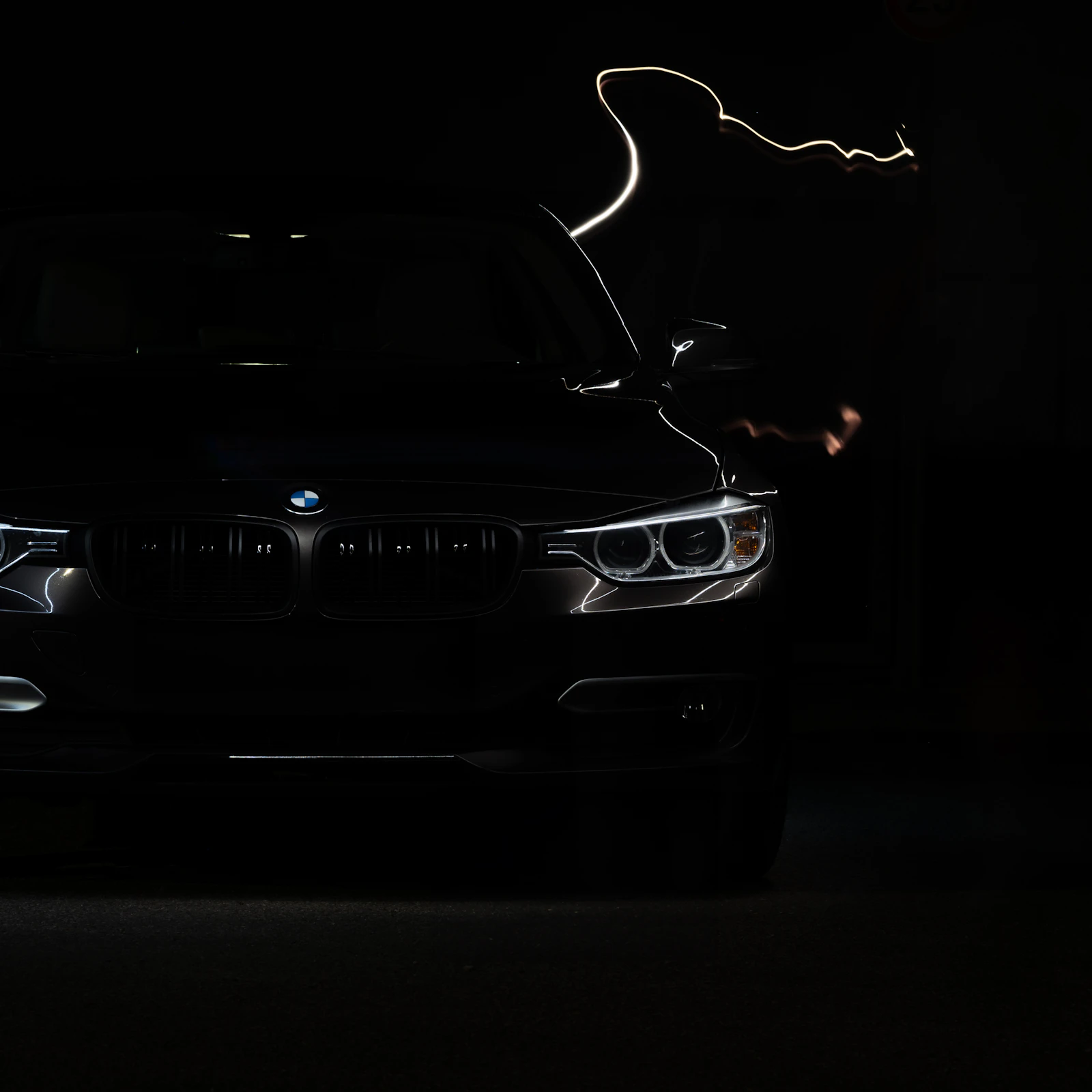 Dark car at night — the typical setting for a relay attack
