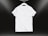 A plain white t-shirt on a hanger against a dark background. Soft lighting highlights the texture and folds of the fabric.