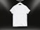 A plain white t-shirt on a hanger against a dark background. Soft lighting highlights the texture and folds of the fabric.