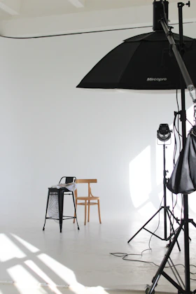 a chair and a table in a room