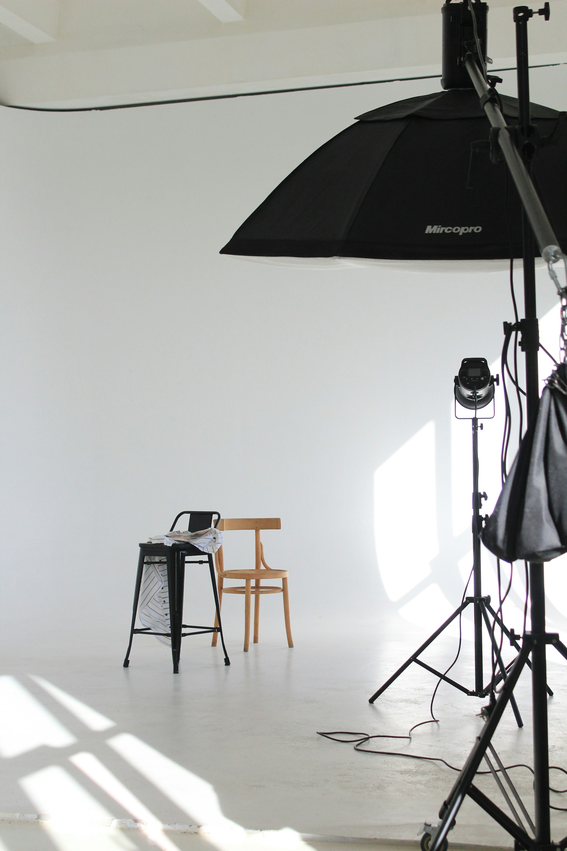 a chair and a table in a room