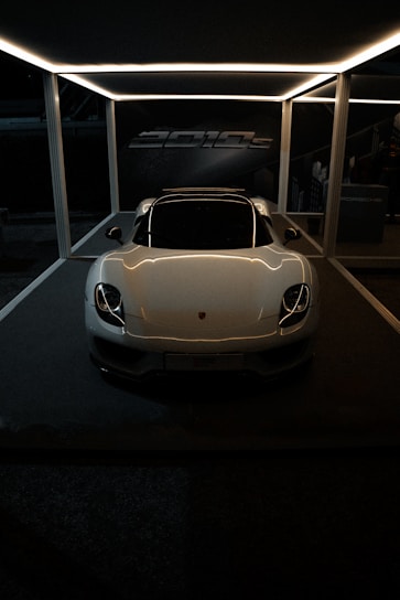 Sleek automotive accessories displayed with a futuristic electronic vibe.