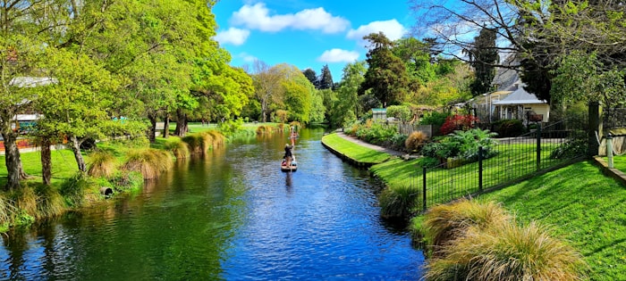 Punting on the Avon River Christchurch