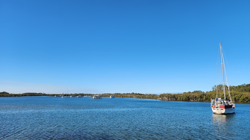 a sailboat floating on top of a large body of water