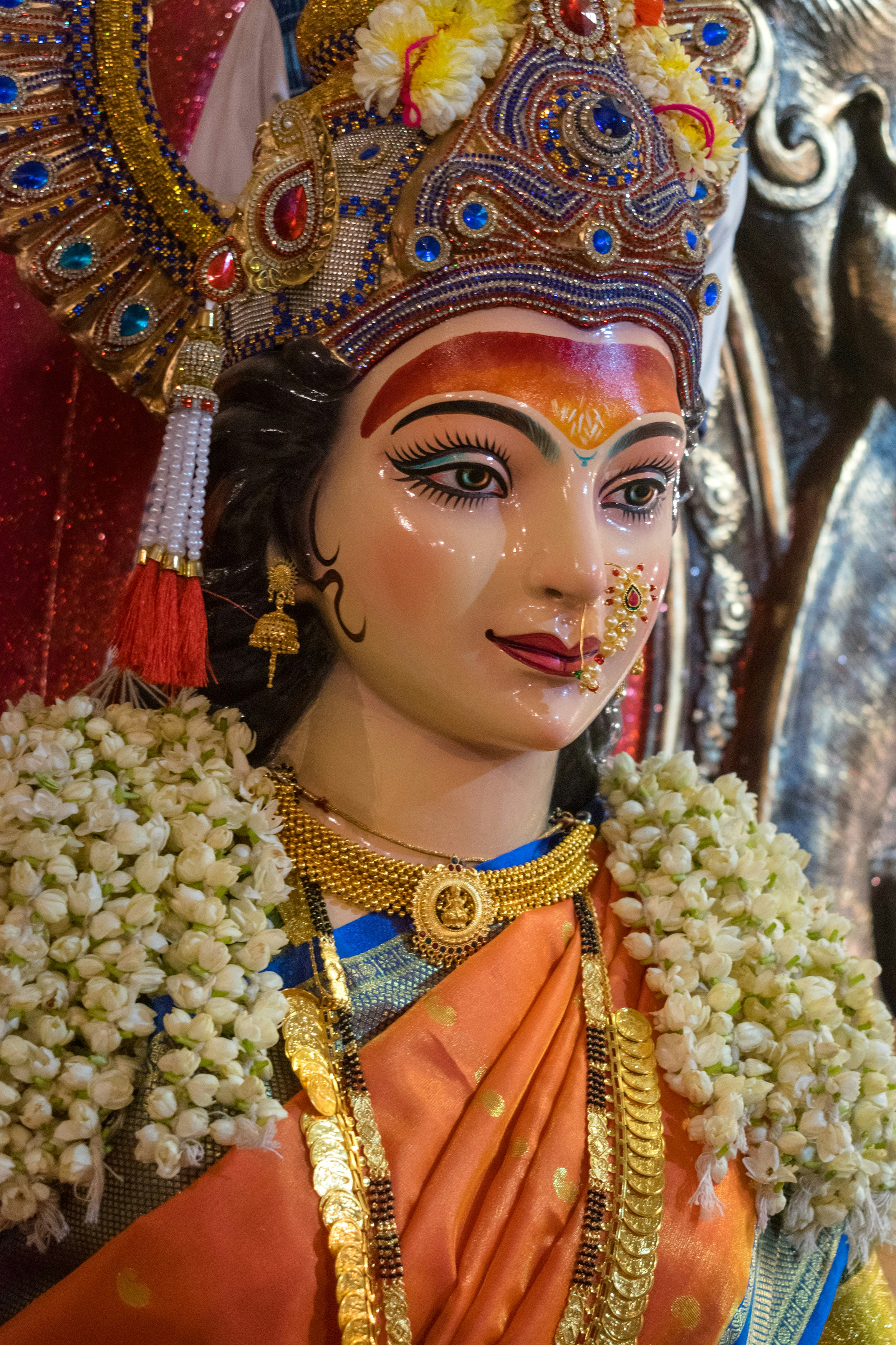 a close up of a statue of a woman