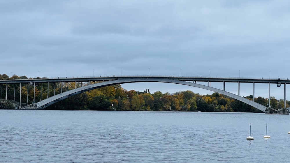 a bridge spanning over a body of water