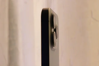 Side view of the iPhone case highlighting the raised camera protection.