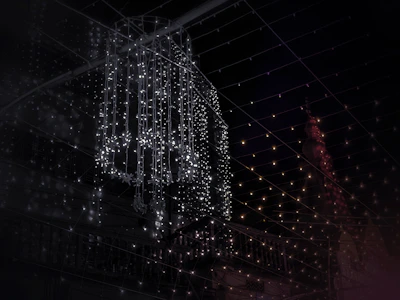 An elegant lighting display enhancing the atmosphere of an event.