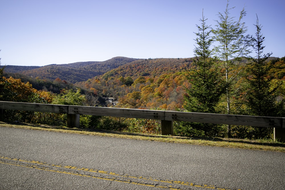 a view of the mountains from a road