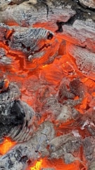 Close-up of the fire-resistant core layer glowing softly under heat.