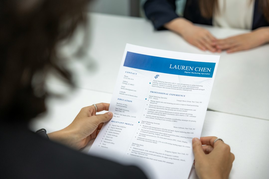executive human resources leader reviewing resumes