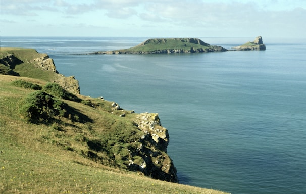 an island in the middle of a body of water