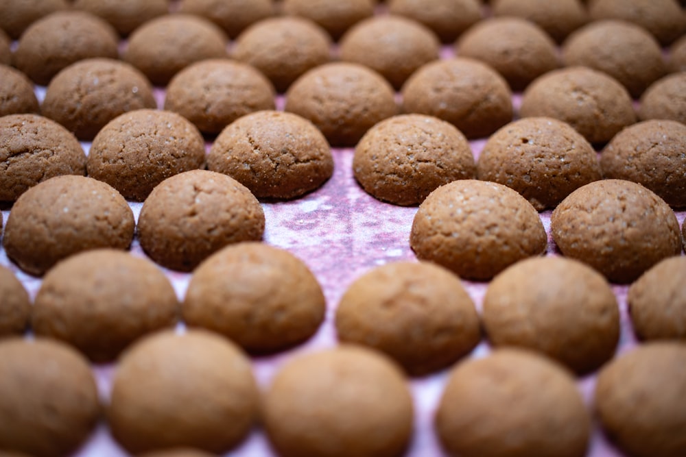 a close up of a tray of cookies