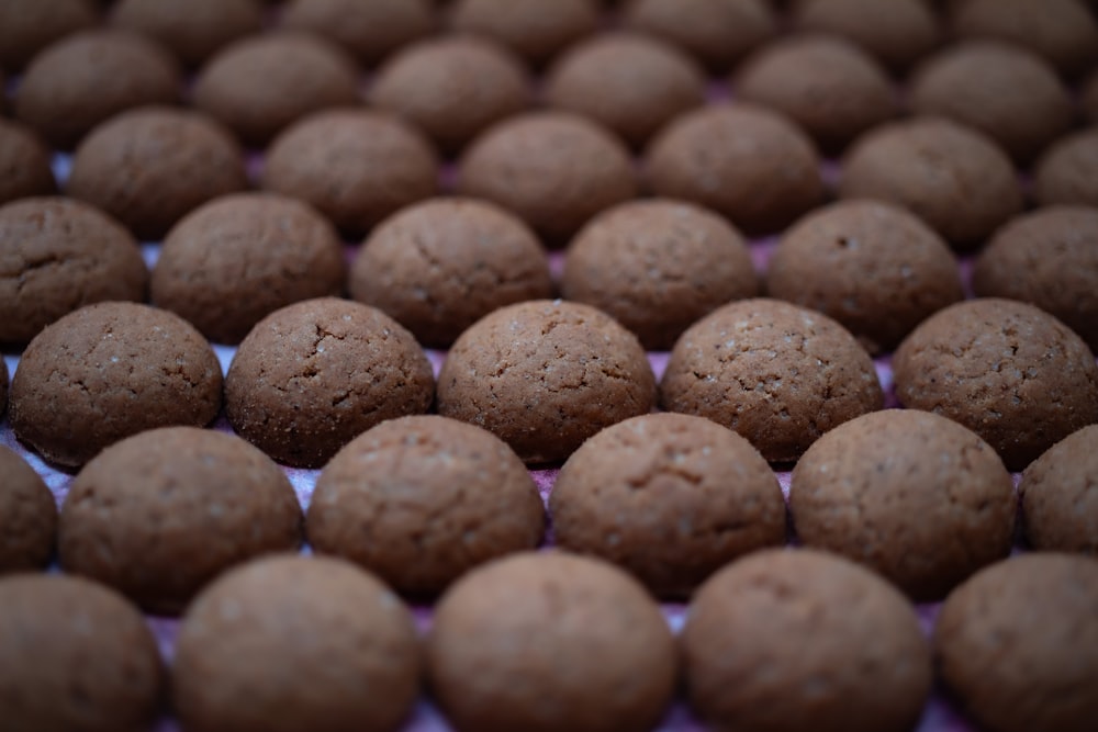 a close up of a tray of cookies