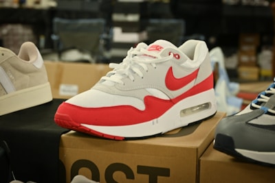 a couple of shoes that are on top of a box