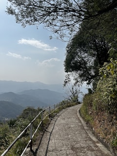 A winding footpath with wooden railings alongside a gently flowing mountain creek in a European alpine valley.