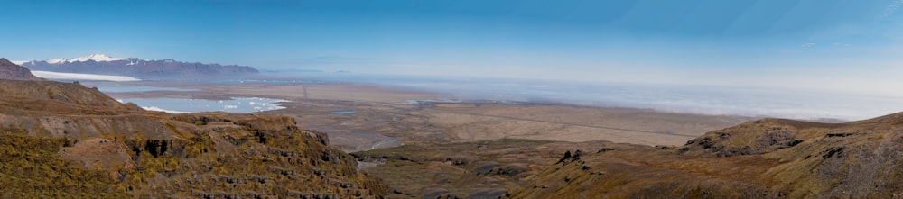 a view of a mountain range from a high point of view