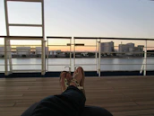 A relaxed business owner enjoying free time, highlighting no risk and no hiring hassle.