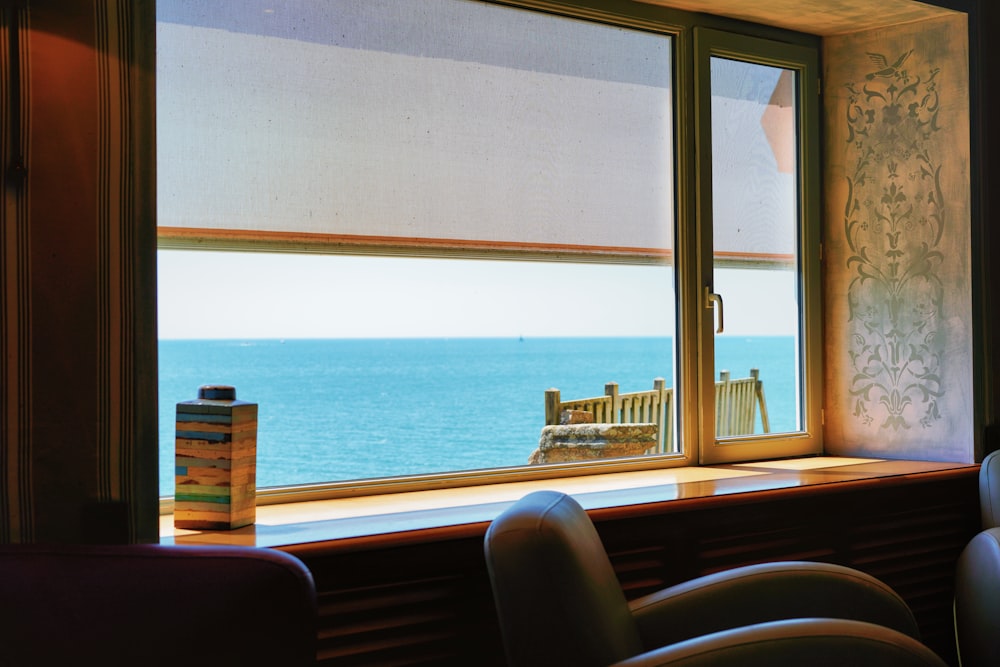 a room with a view of the ocean