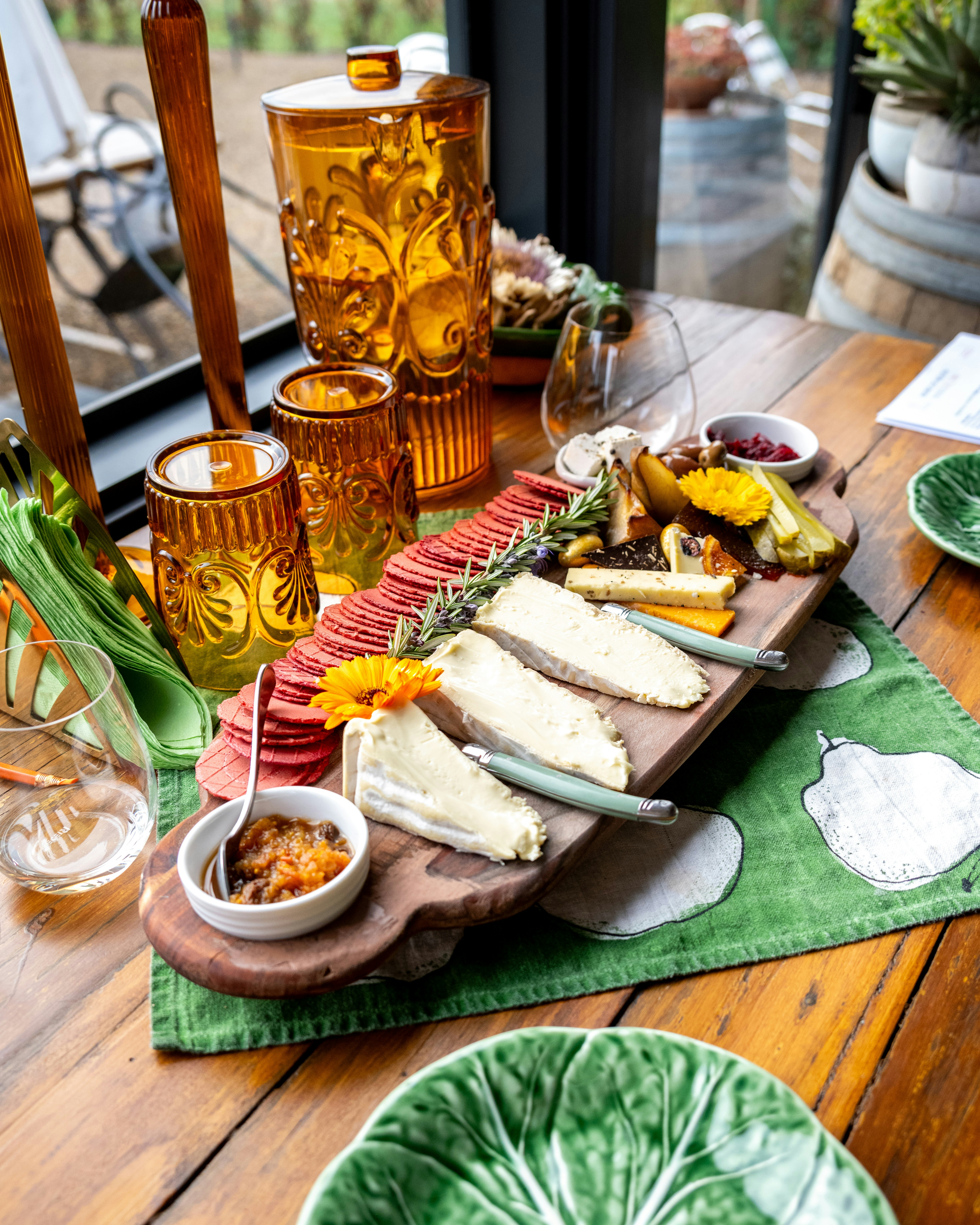 Traditional Albanian byrek served on a rustic wooden table