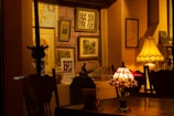 An interior space showcasing elegant furniture and warm lighting.