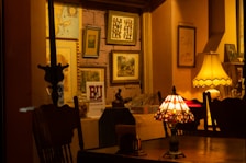 Interior of the Antica Veglie trilocale with warm lighting and traditional details.