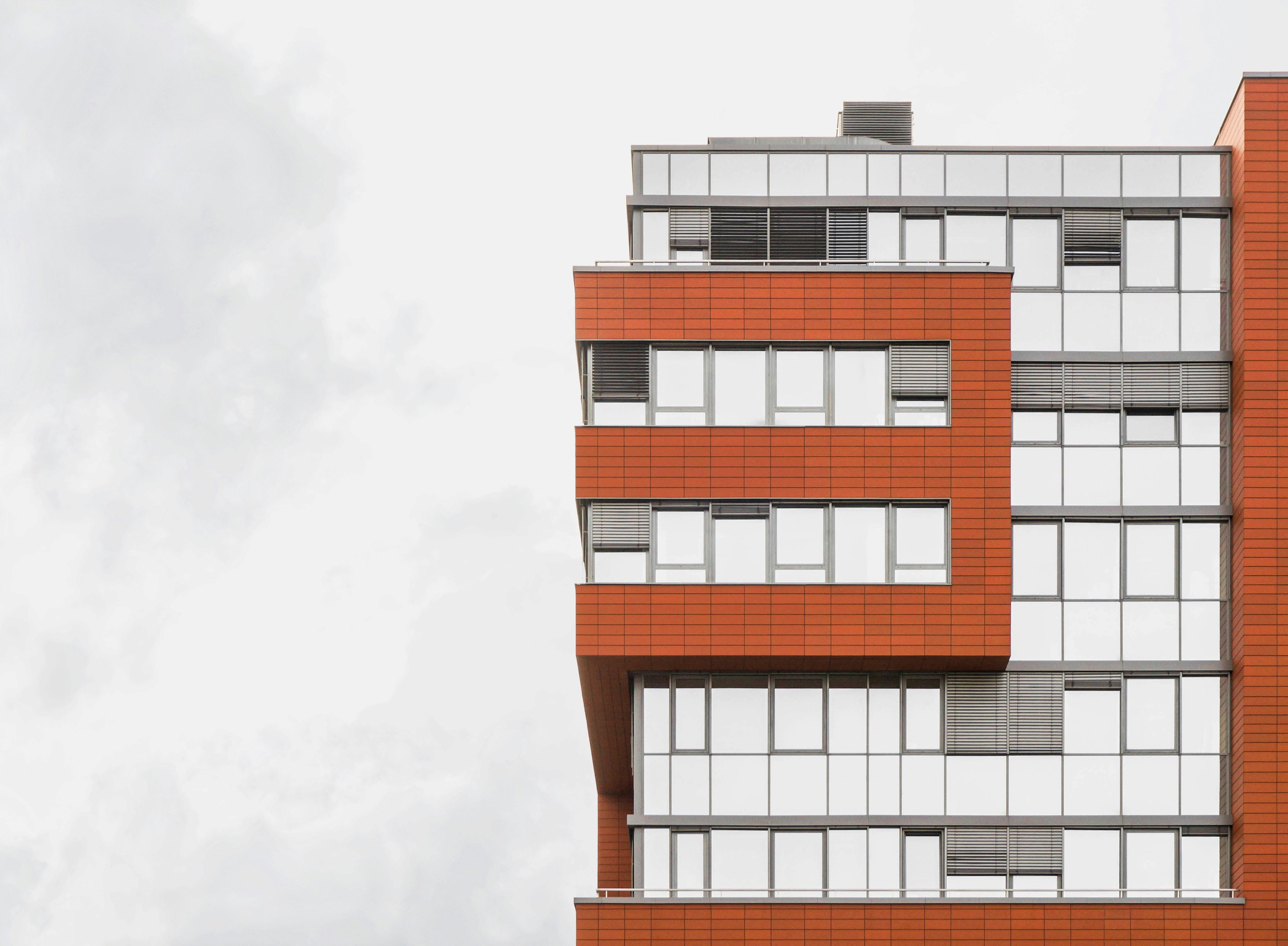 Red brick building with windows