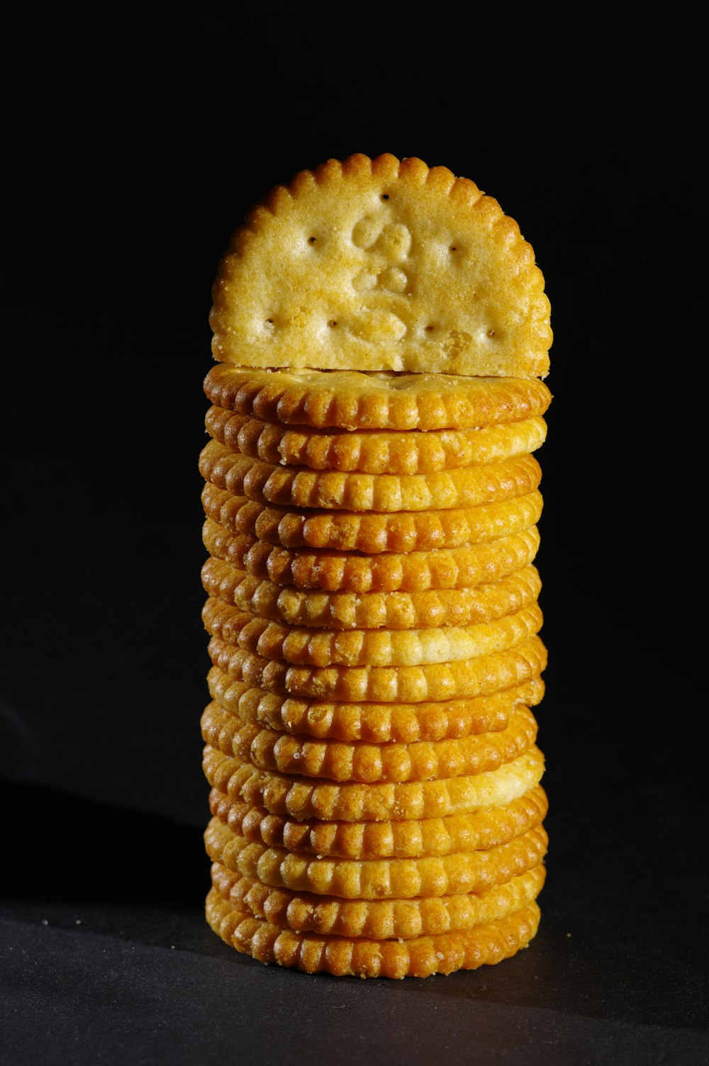 a stack of crackers sitting on top of each other