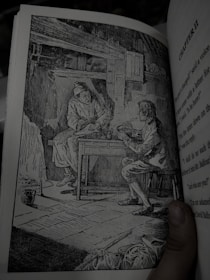 A warm, inviting illustration of a person speaking while another listens attentively.