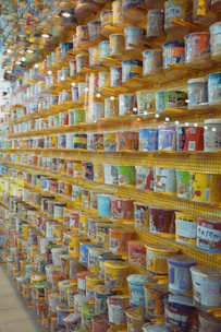 Close-up of custom-designed instant noodle packaging with vibrant colors and clear branding.