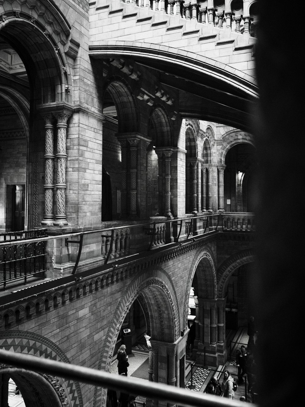 a black and white photo of an old building