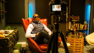 A vibrant snapshot of a creator filming an authentic product review in a cozy home setting.