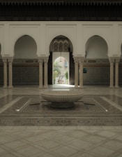 A luxurious villa with a beautiful Moroccan courtyard.