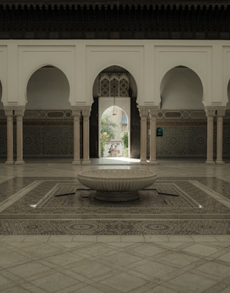 A luxurious villa with a beautiful Moroccan courtyard.