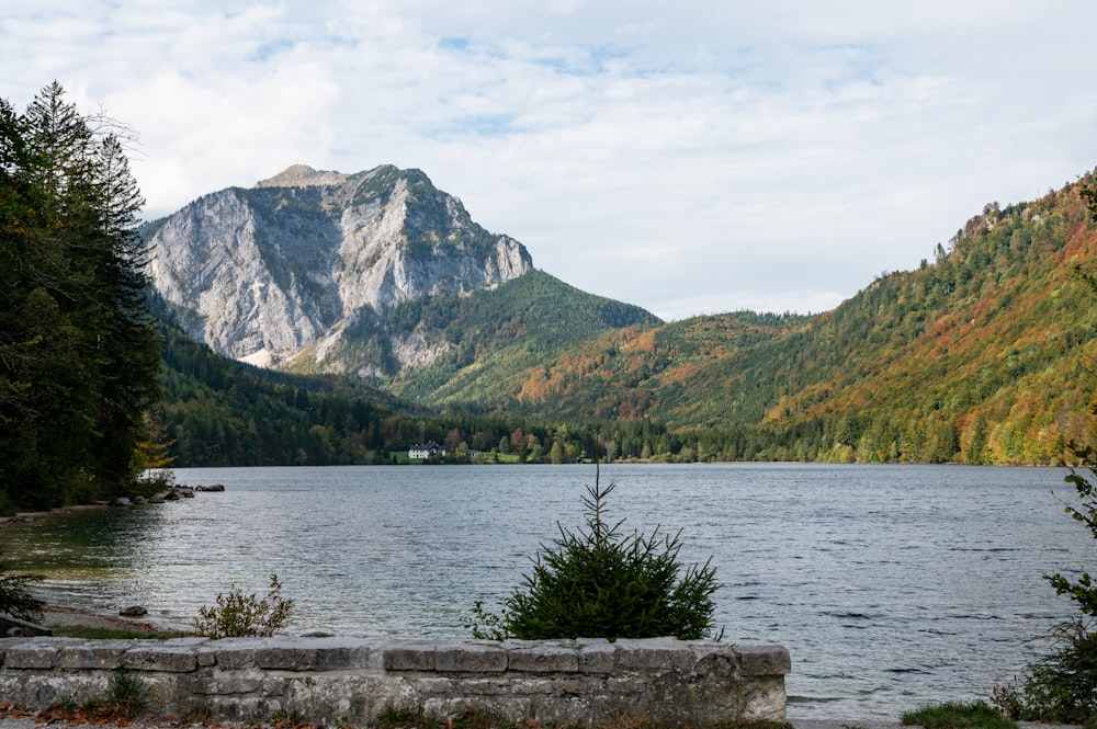 a large body of water surrounded by mountains